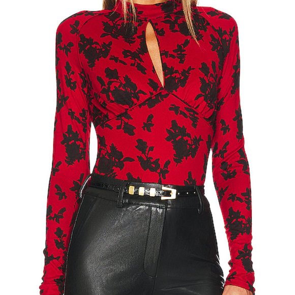 FREE PEOPLE dinner party keyhole top Sz M NEW - Picture 1 of 9